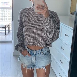 Free People Cropped Sweater XS